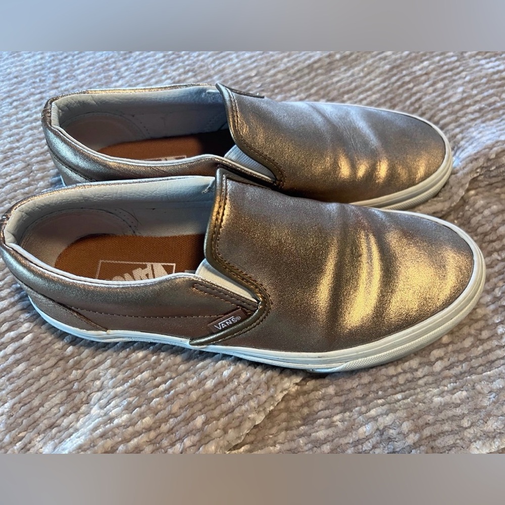 Vans Gold Slip-On Shoes